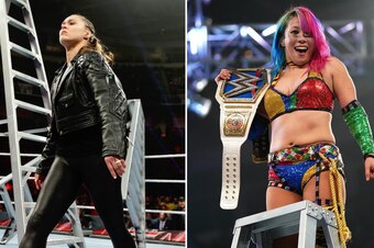 Ronda Rousey and Asuka.