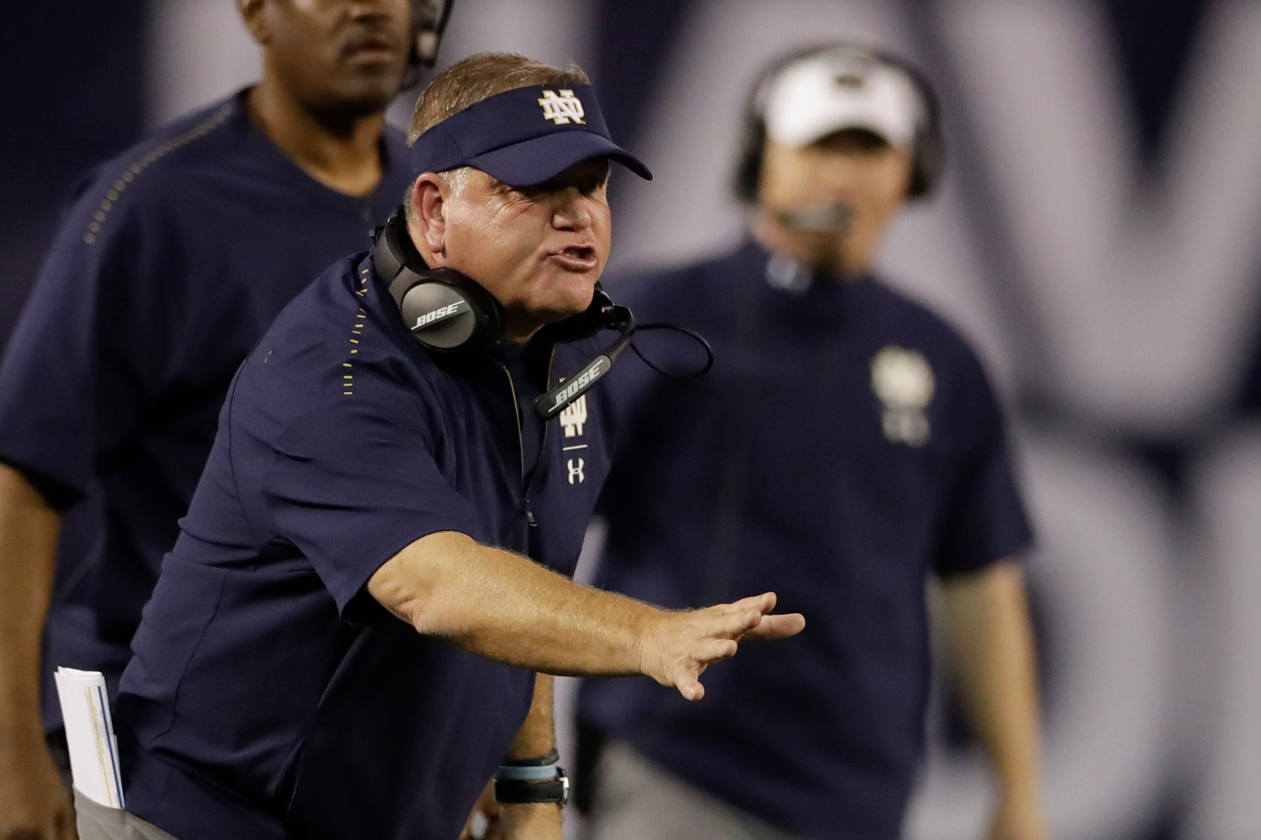 Notre Dame head coach Brian Kelly