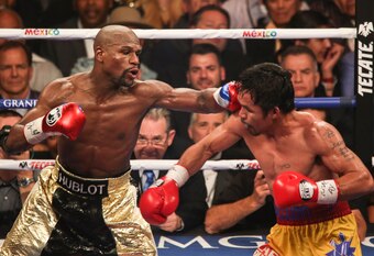 A rumored Mayweather vs. Pacquiao rematch set the stage for this fight.