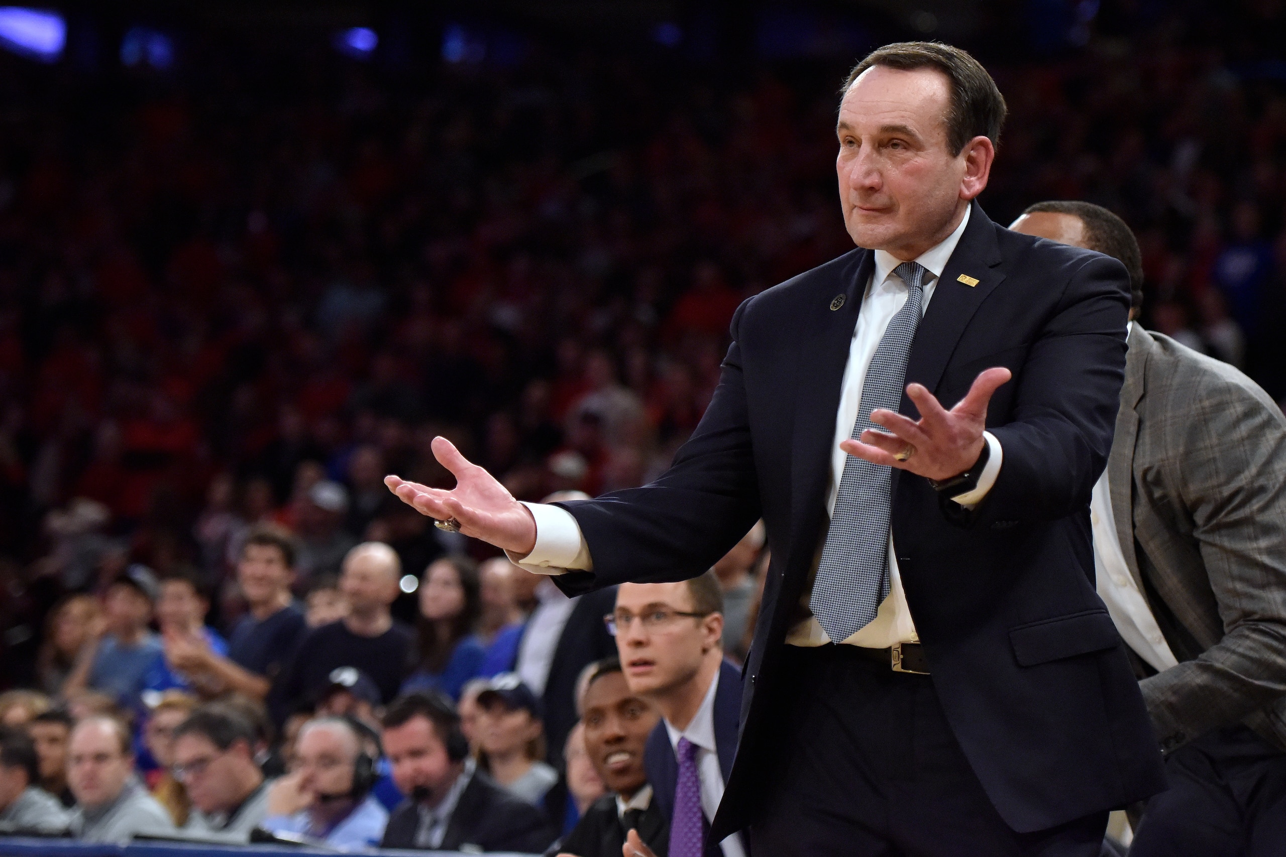 Duke head coach Mike Krzyzewski