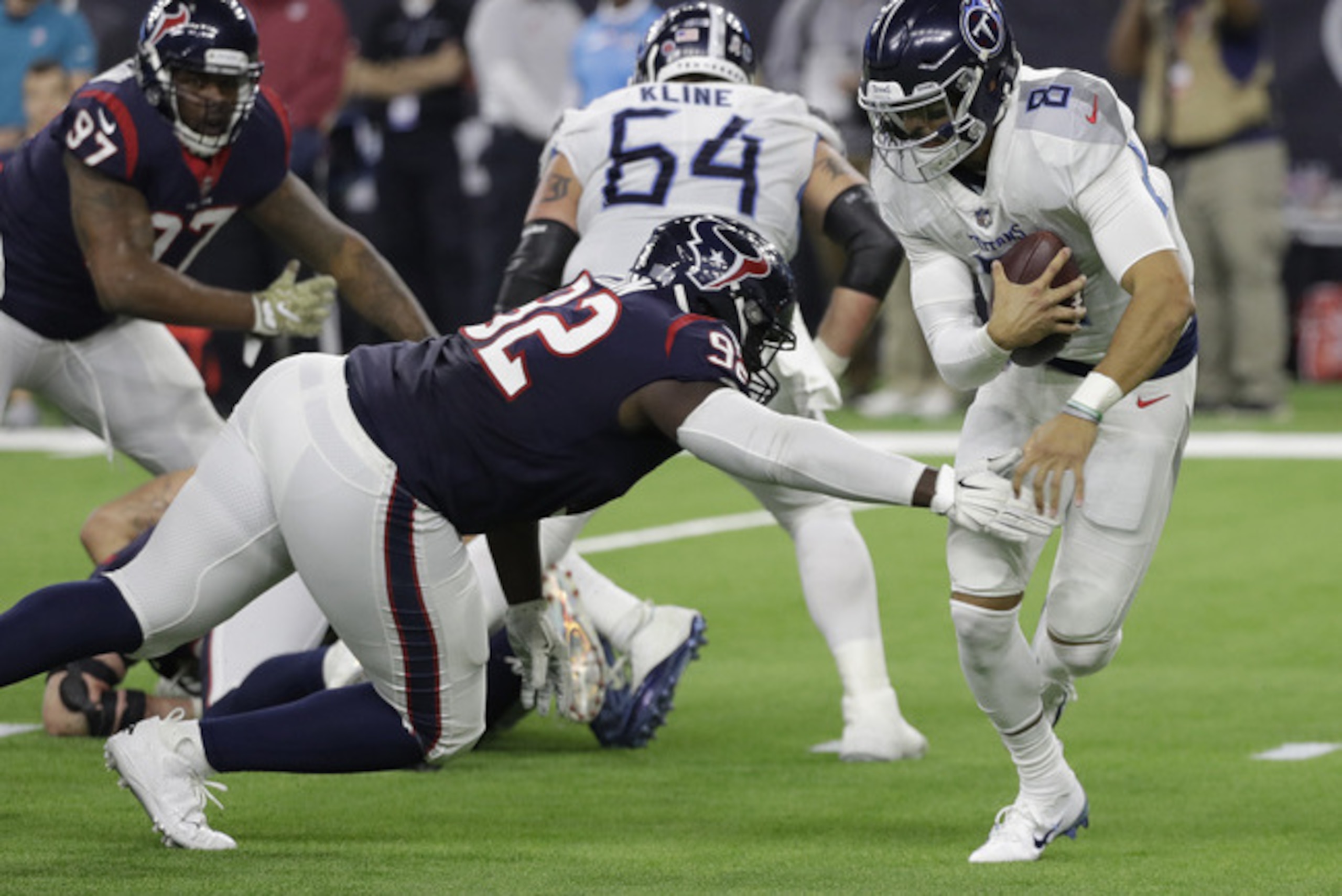 Nose tackle Brandon Dunn (92) and defensive end Angelo Blackson (97)