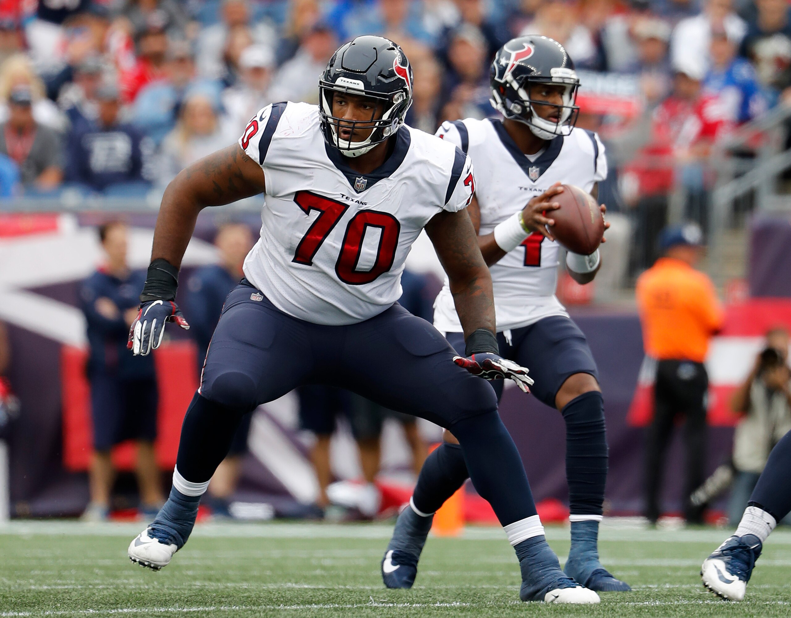 Houston Texans offensive tackle Julie'n Davenport
