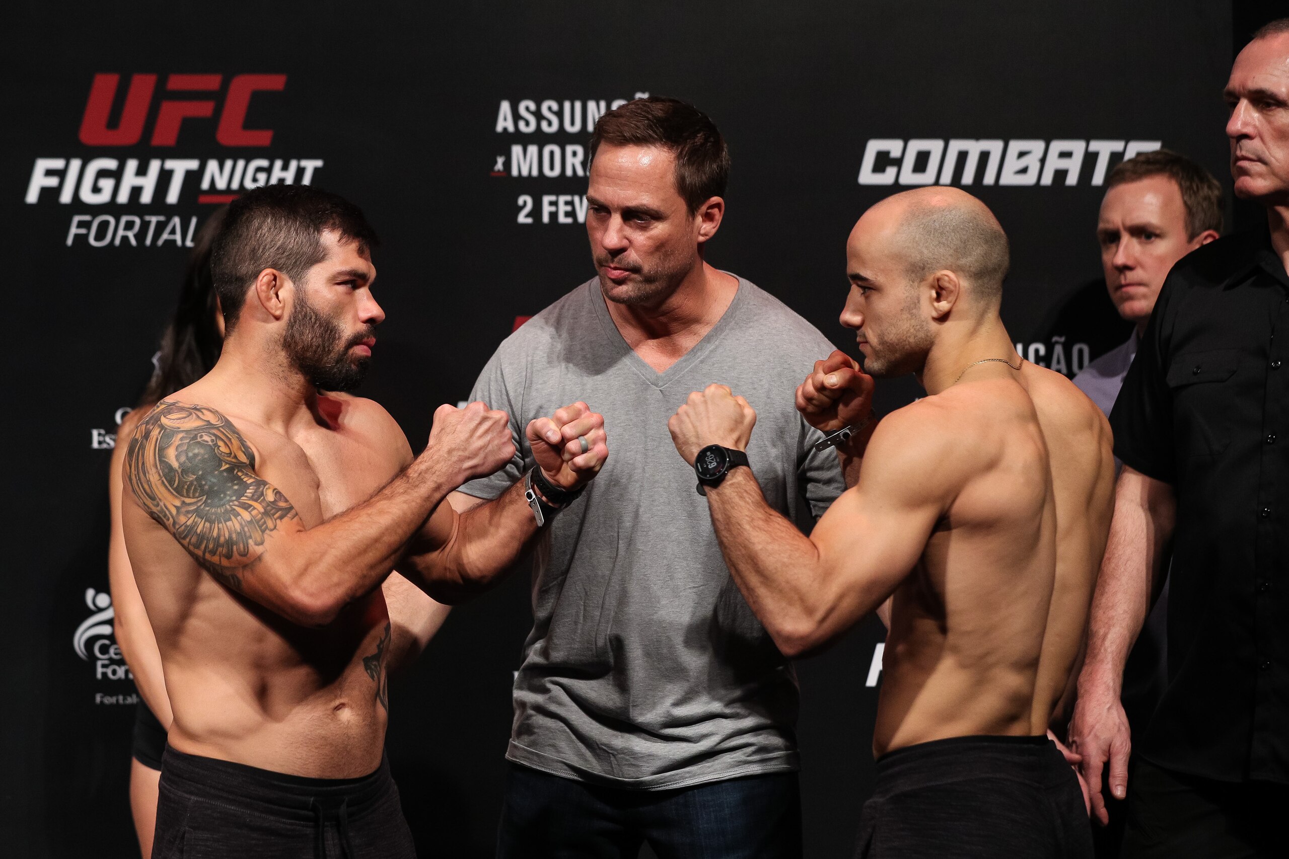 Raphael Assuncao (left) and Marlon Moraes Raphael Assuncao (left) and Marlon Moraes