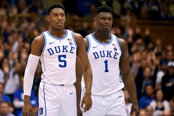 RJ Barrett (5) and Zion Williamson (1)