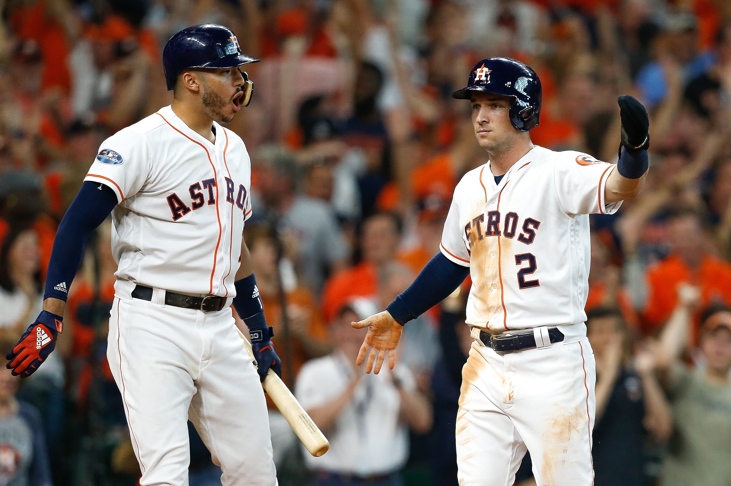 Carlos Correa (L) and Alex Bregman (R)