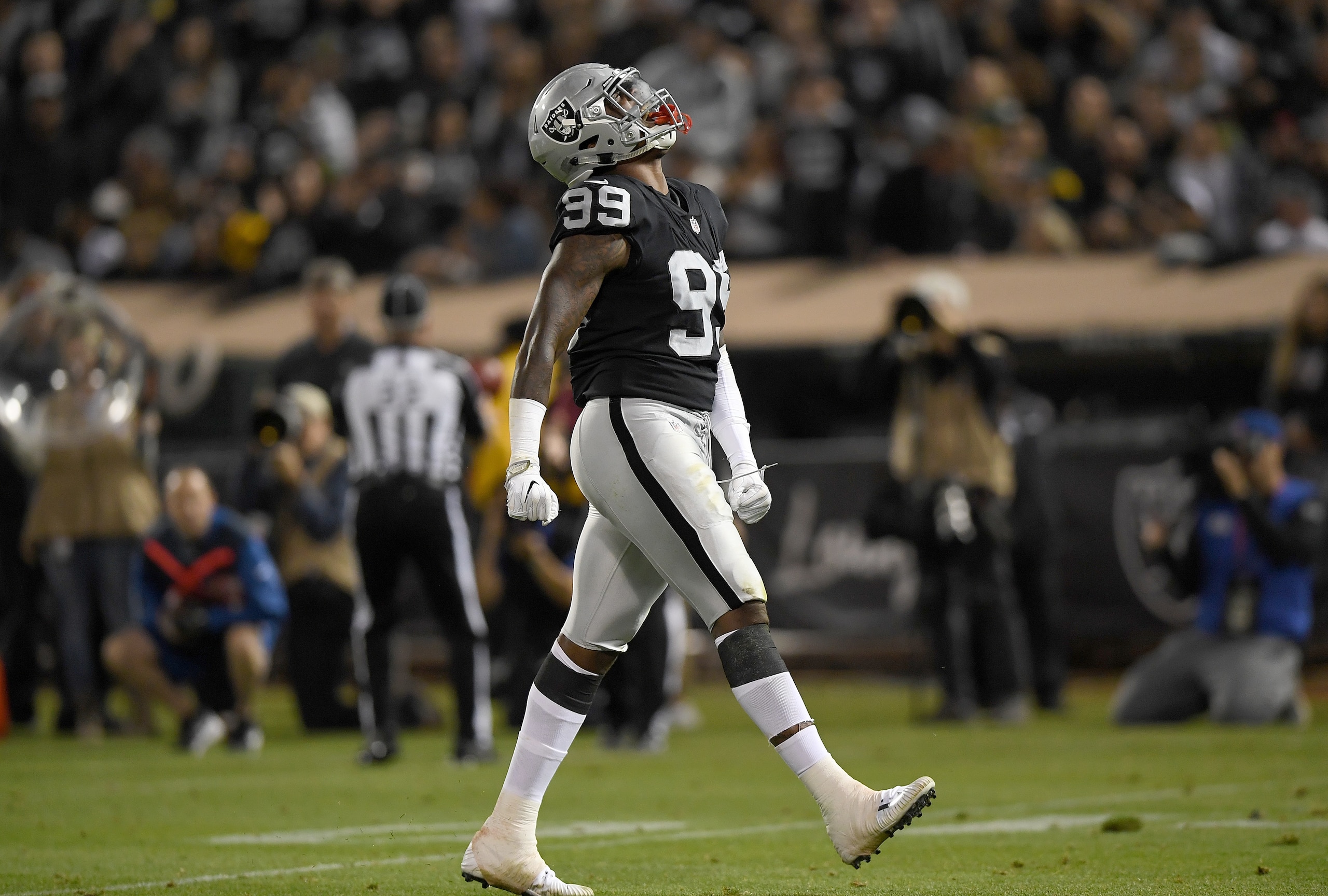 Oakland Raiders defensive end Arden Key