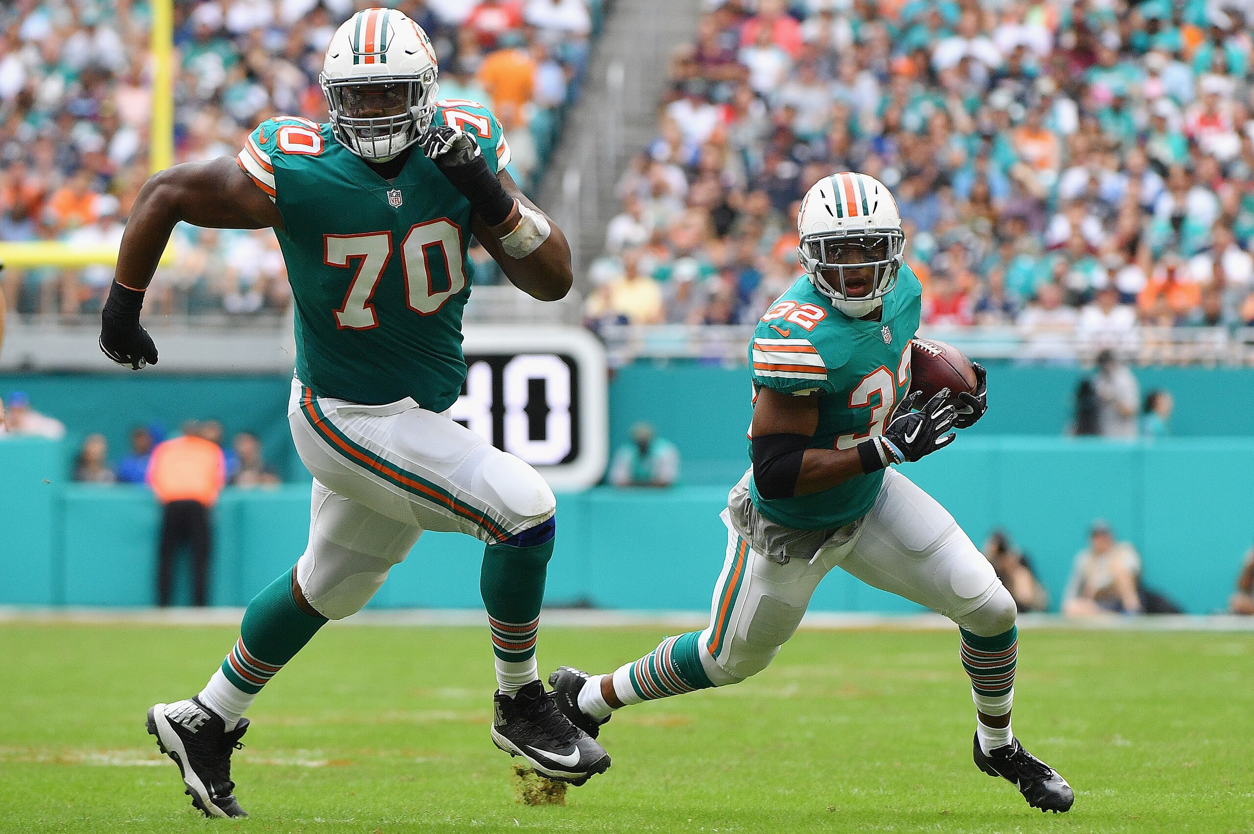 Denver Broncos right tackle Ja'Wuan James