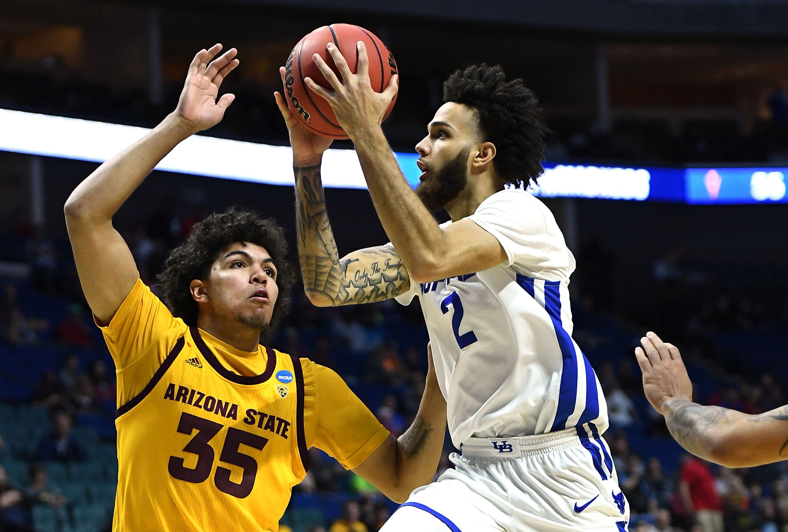 Jeremy Harris had a double-double for Buffalo.