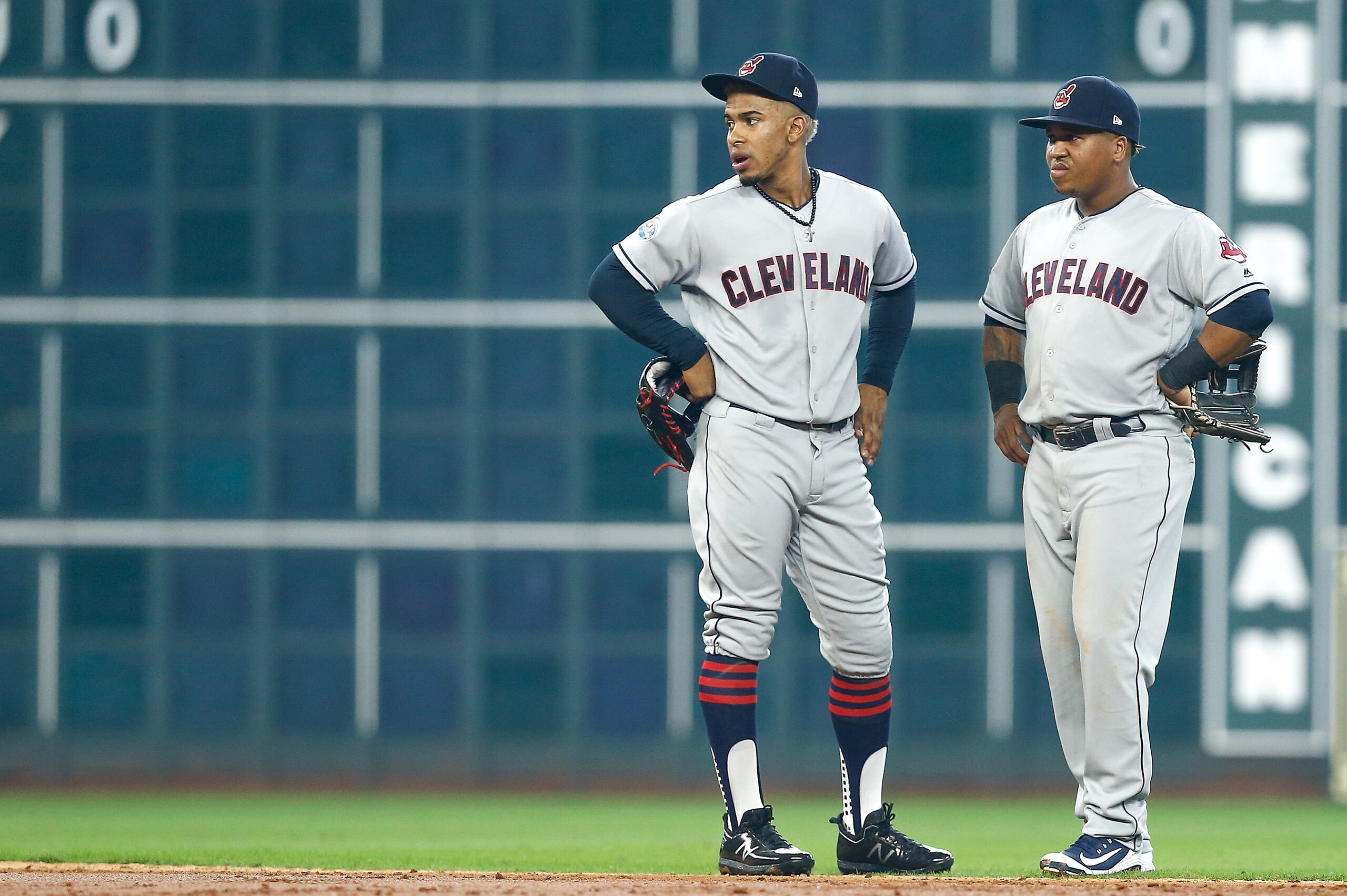 Francisco Lindor (L) and Jose Ramirez (R)