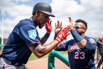 Byron Buxton (L) and Nelson Cruz (R)