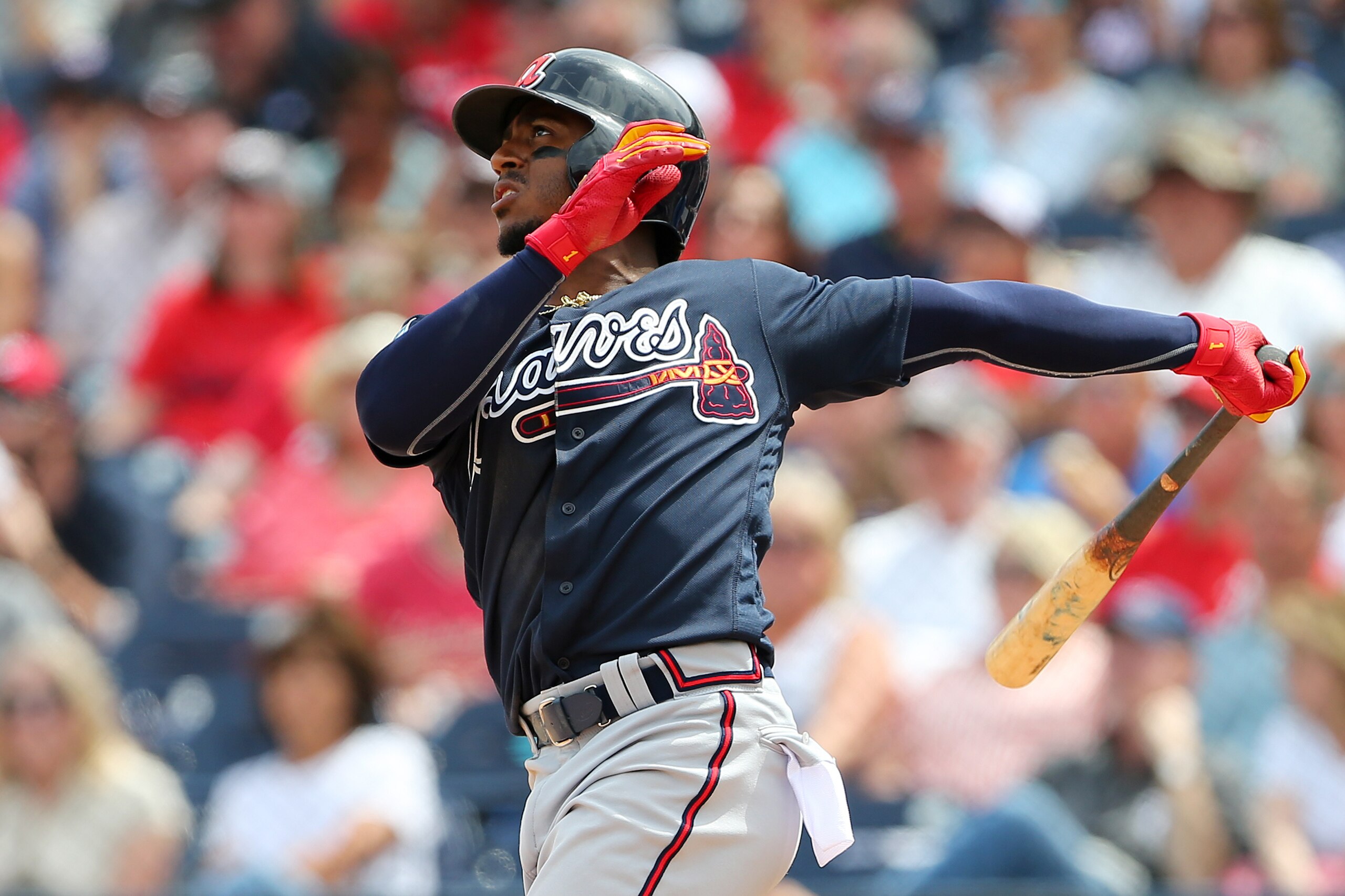 Ozzie Albies demonstrated more power than expected in his first full major league season.