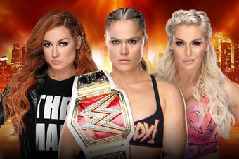 Becky Lynch, Ronda Rousey and Charlotte Flair.