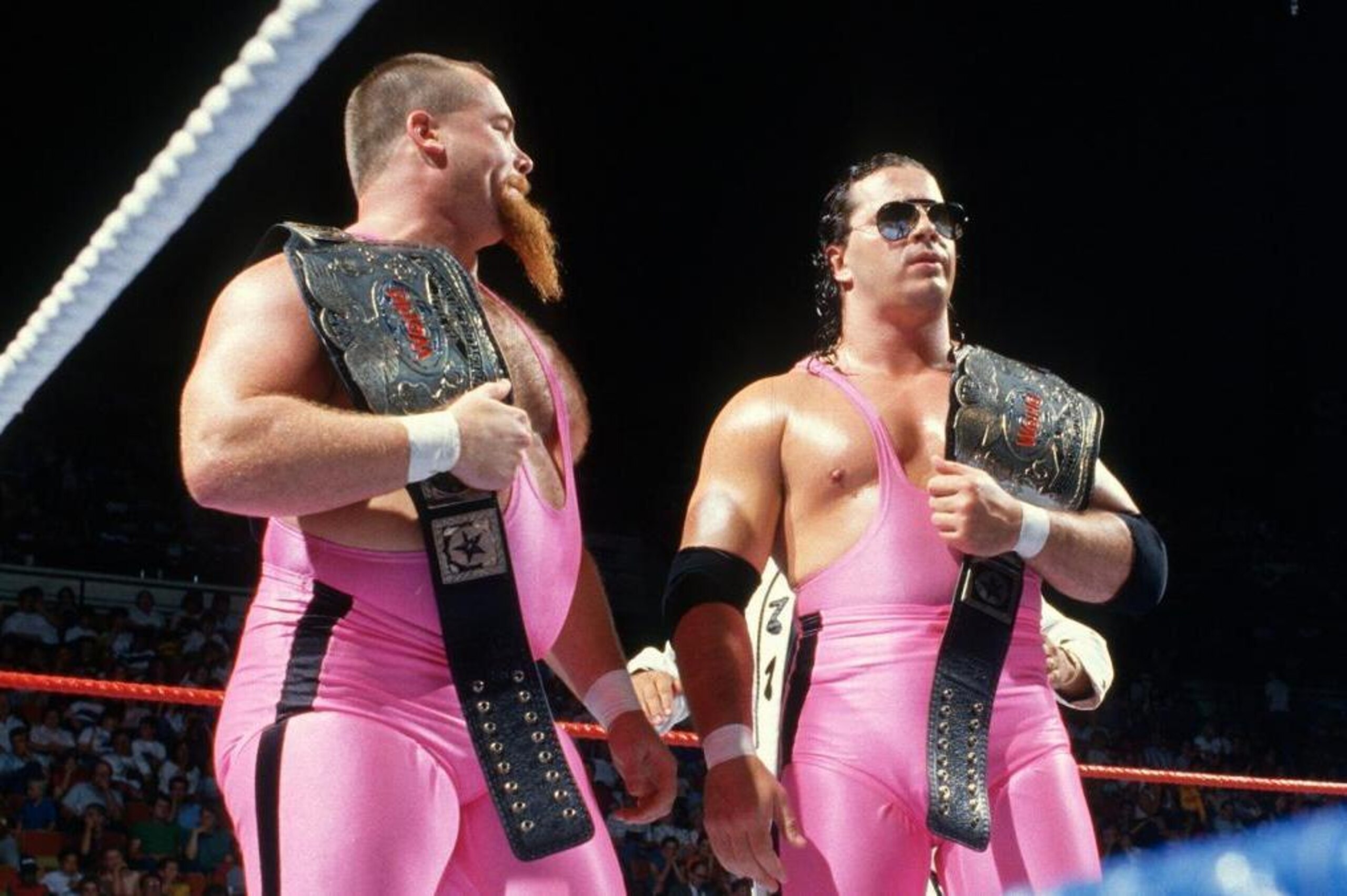 Jim Neidhart and Bret Hart.