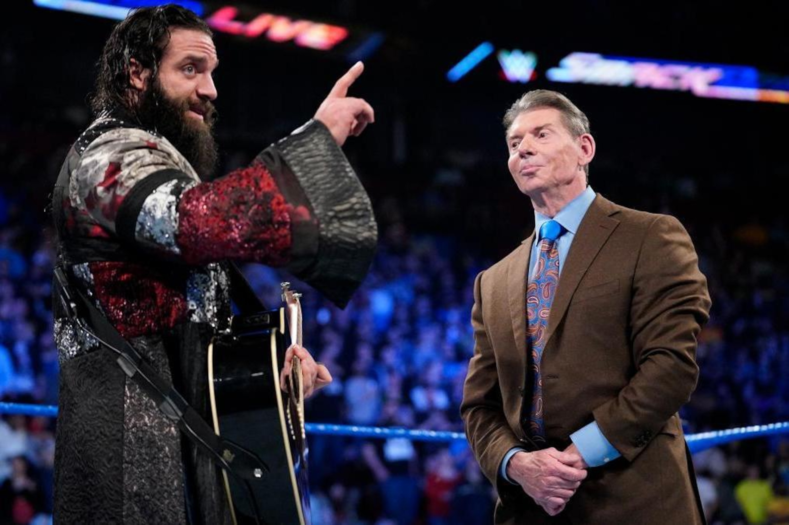 Elias and Vince McMahon on SmackDown.