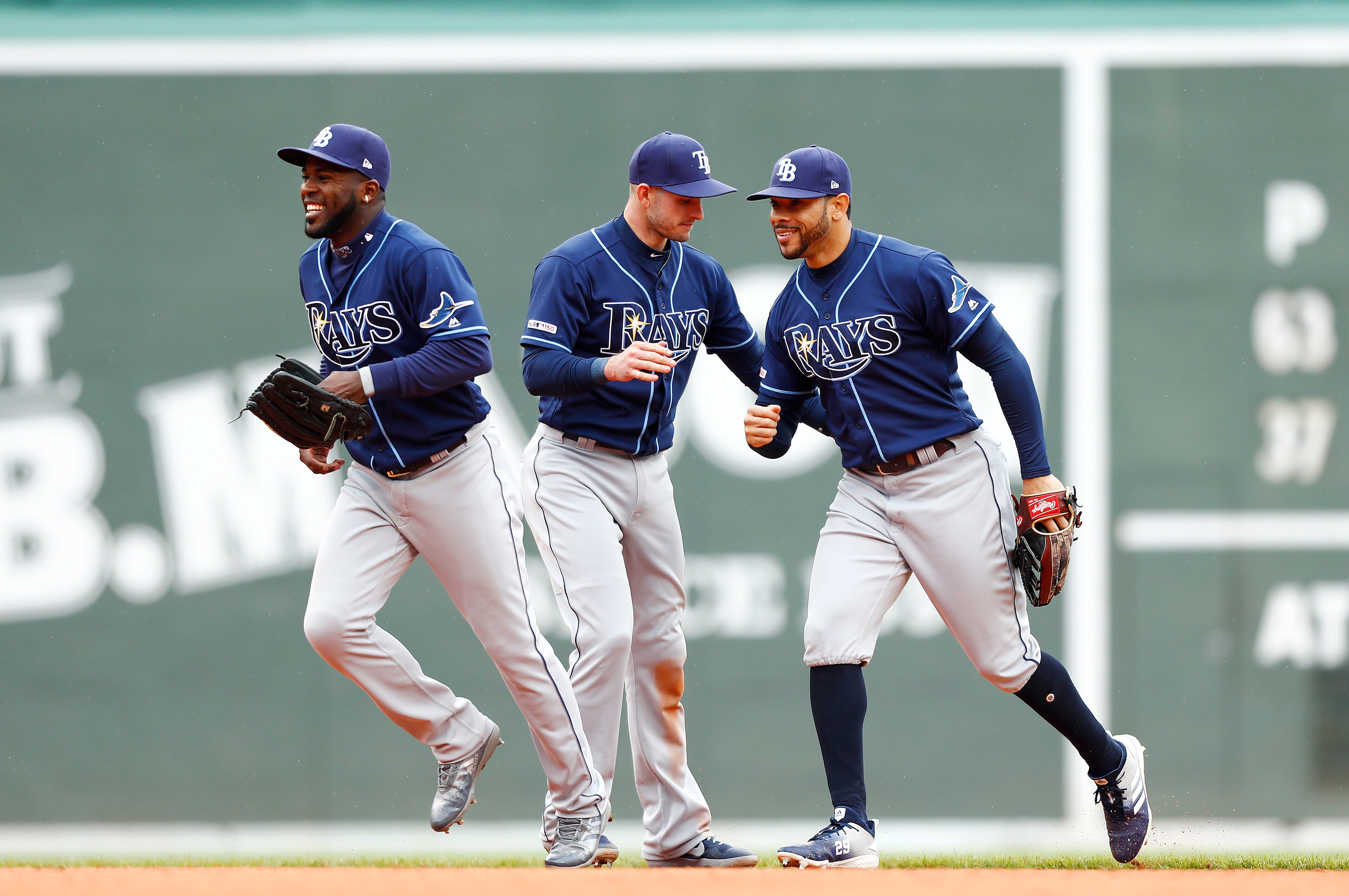 Guillermo Heredia (L), Daniel Robertson (C) and Tommy Pham (R)