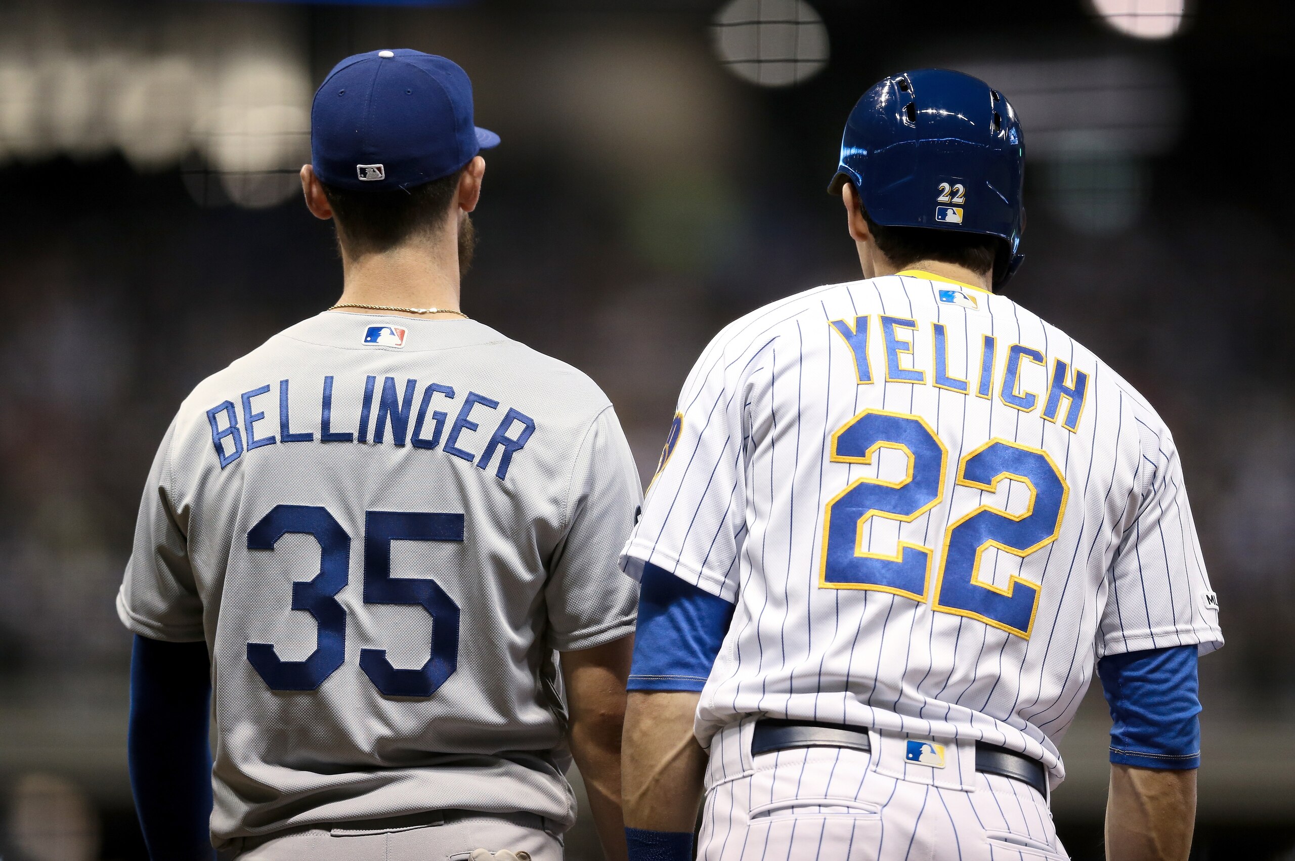 Cody Bellinger (L) and Christian Yelich (R) Cody Bellinger (L) and Christian Yelich (R)
