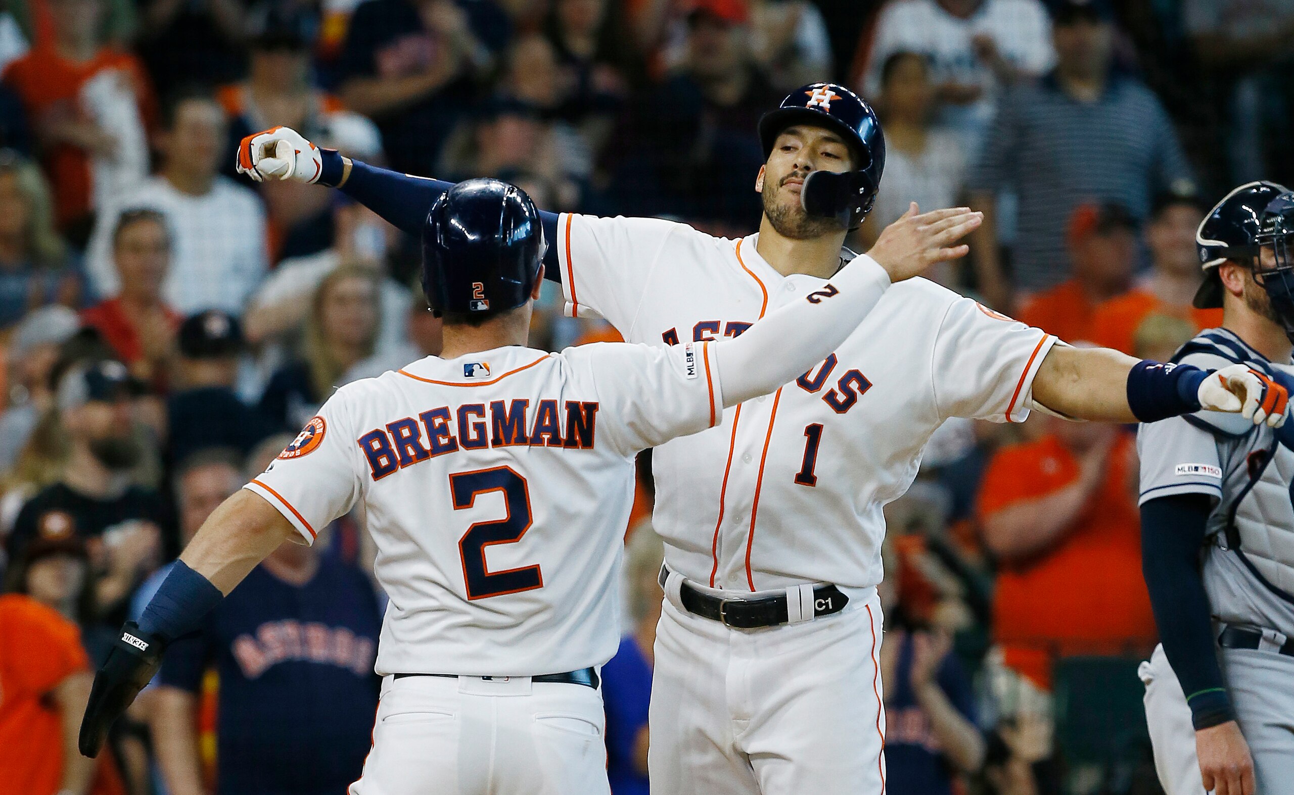 Alex Bregman (L) and Carlos Correa (R)