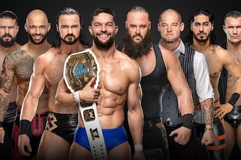 Andrade, Ricochet, Drew McIntyre, Finn Balor, Braun Strowman, Baron Corbin, Ali and Randy Orton