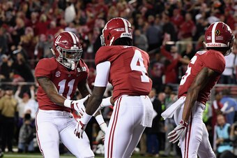 Henry Ruggs III, Jerry Jeudy and DeVonta Smith