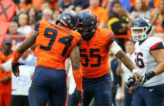 Alton Robinson (94) and Kendall Coleman (55)