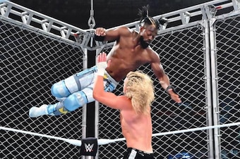Kofi Kingston and Dolph Ziggler at Stomping Grounds.