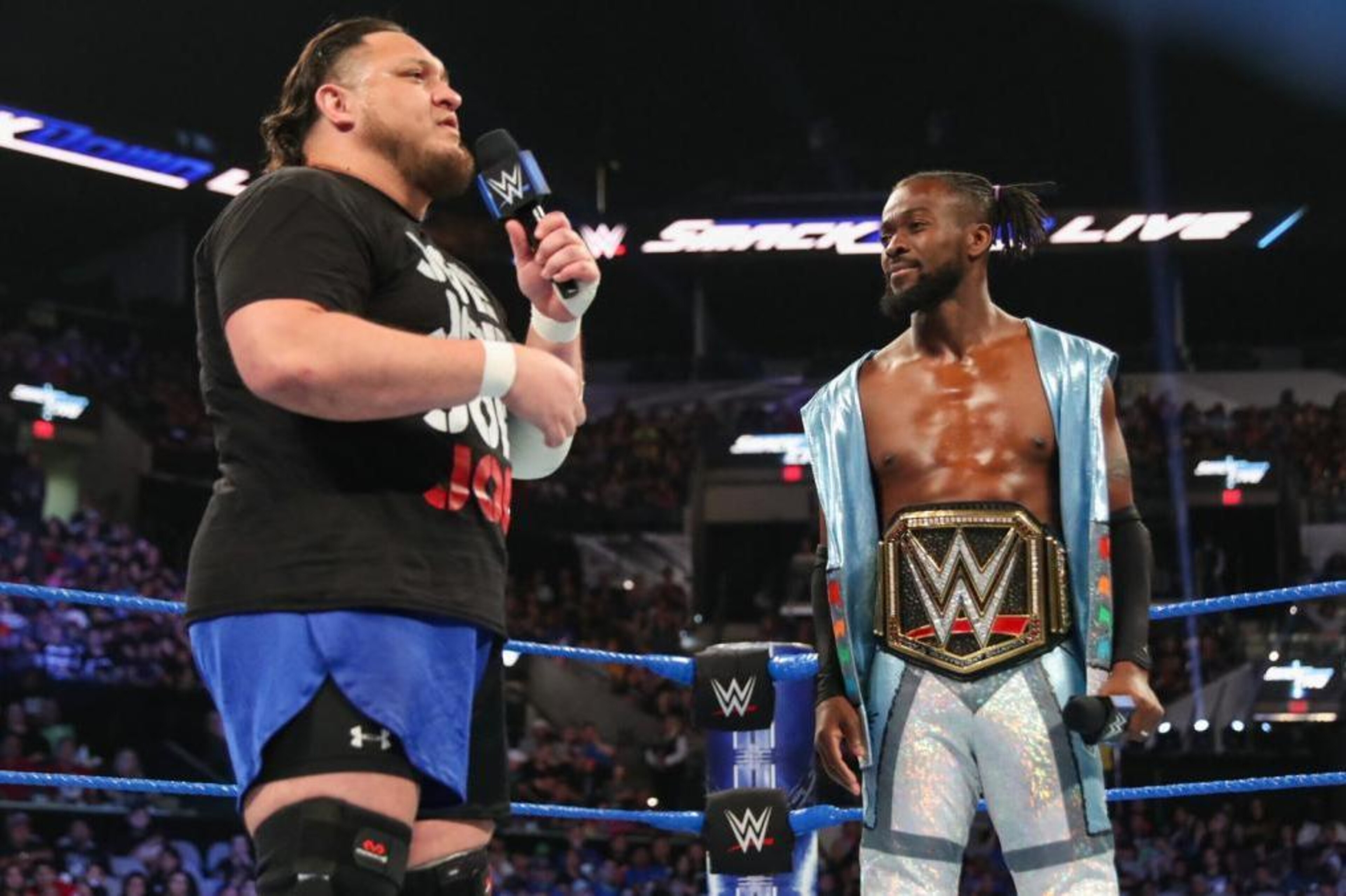 Samoa Joe and Kofi Kingston.
