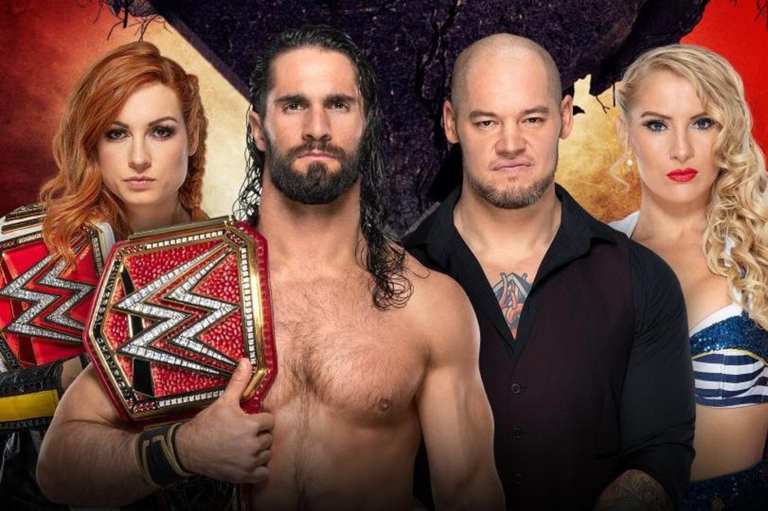 Becky Lynch, Seth Rollins, Baron Corbin and Lacey Evans.