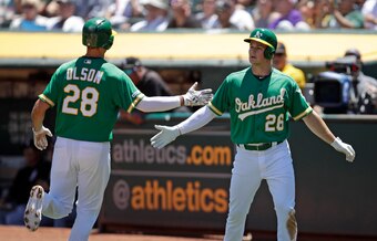 Matt Olson (L) and Matt Chapman (R)