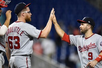 Sean Doolittle (L) and Brian Dozier (R)