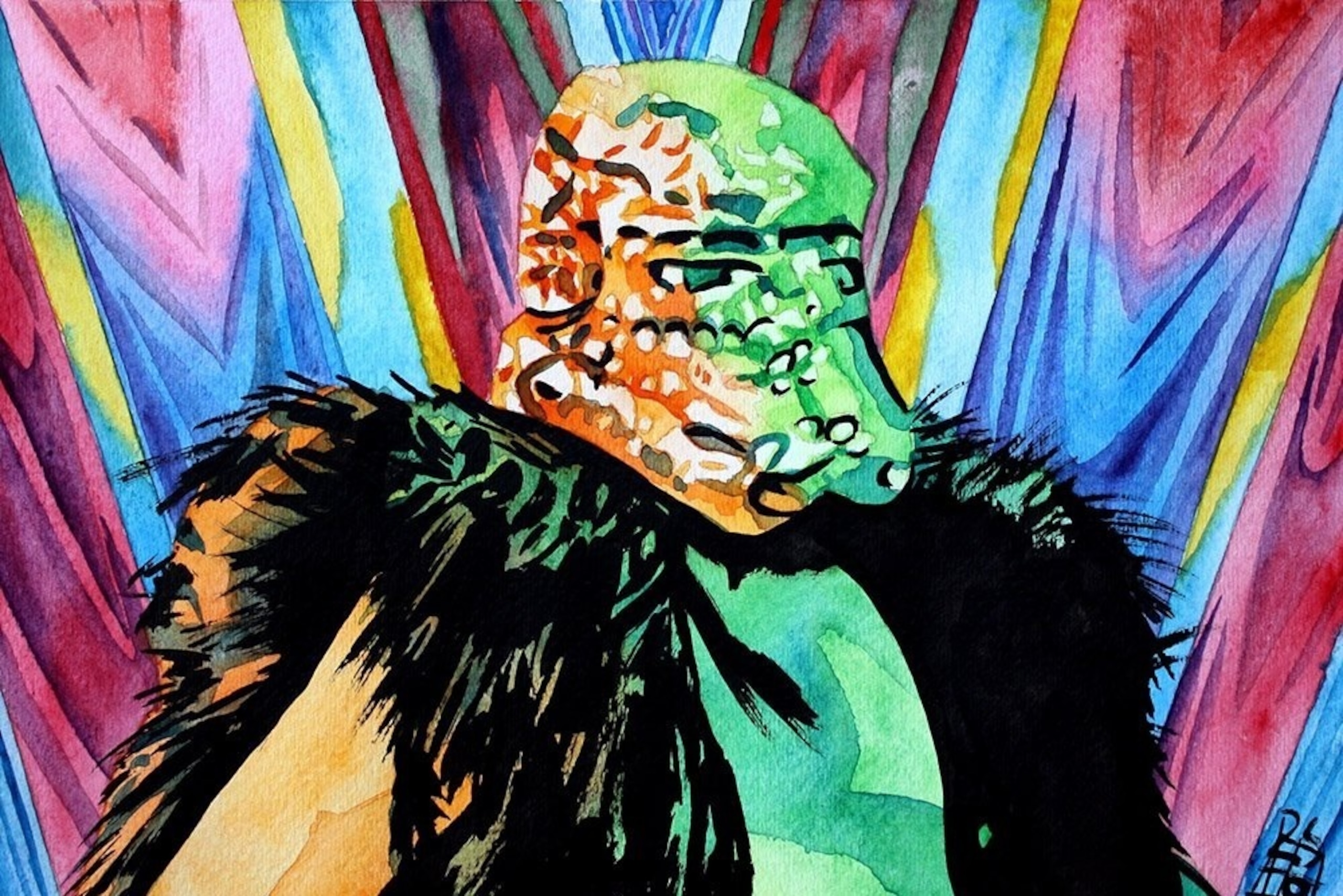 A painting of The Shockmaster.