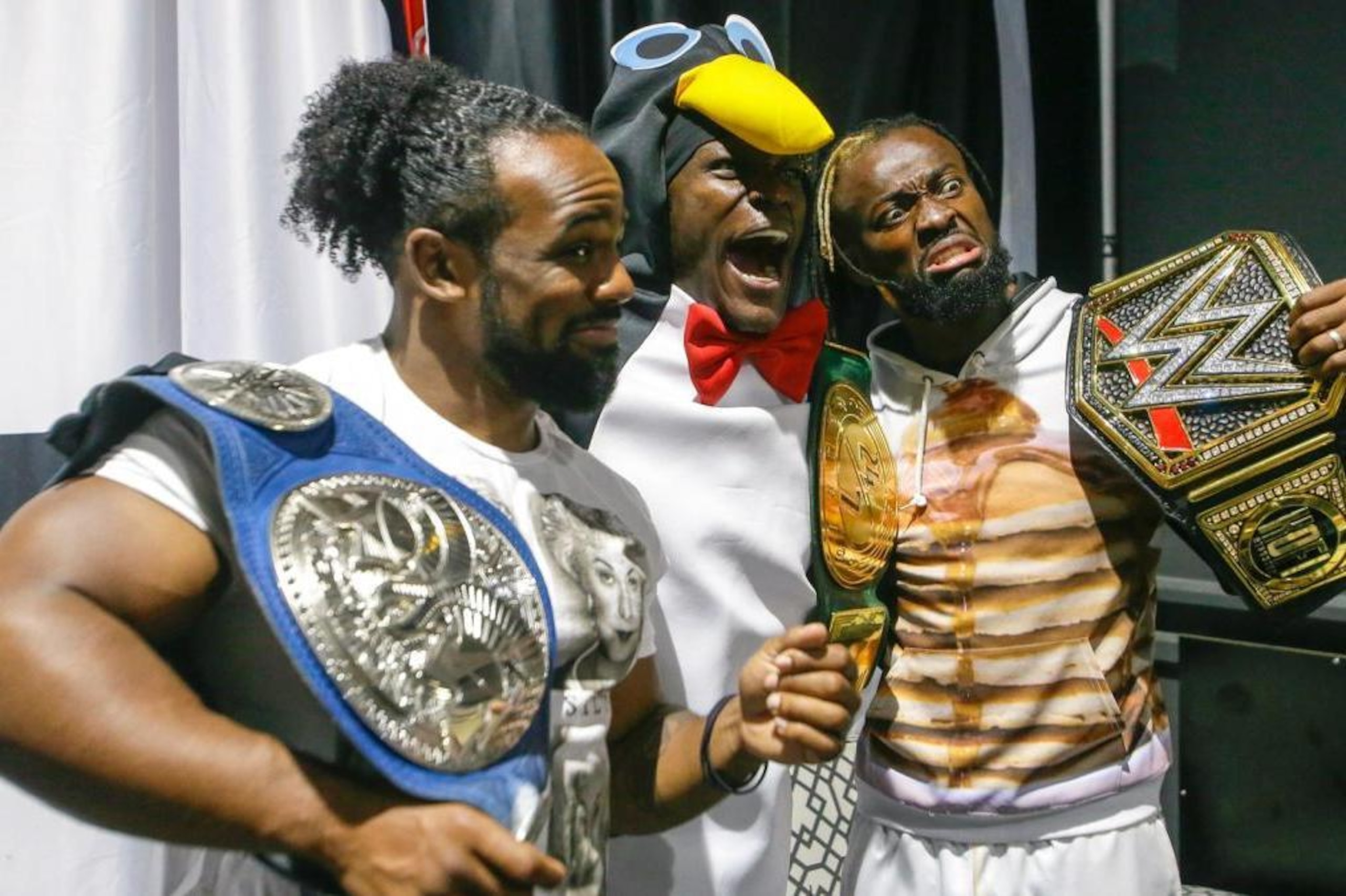 Xavier Woods, R-Truth and Kofi Kingston at San Diego Comic-Con.