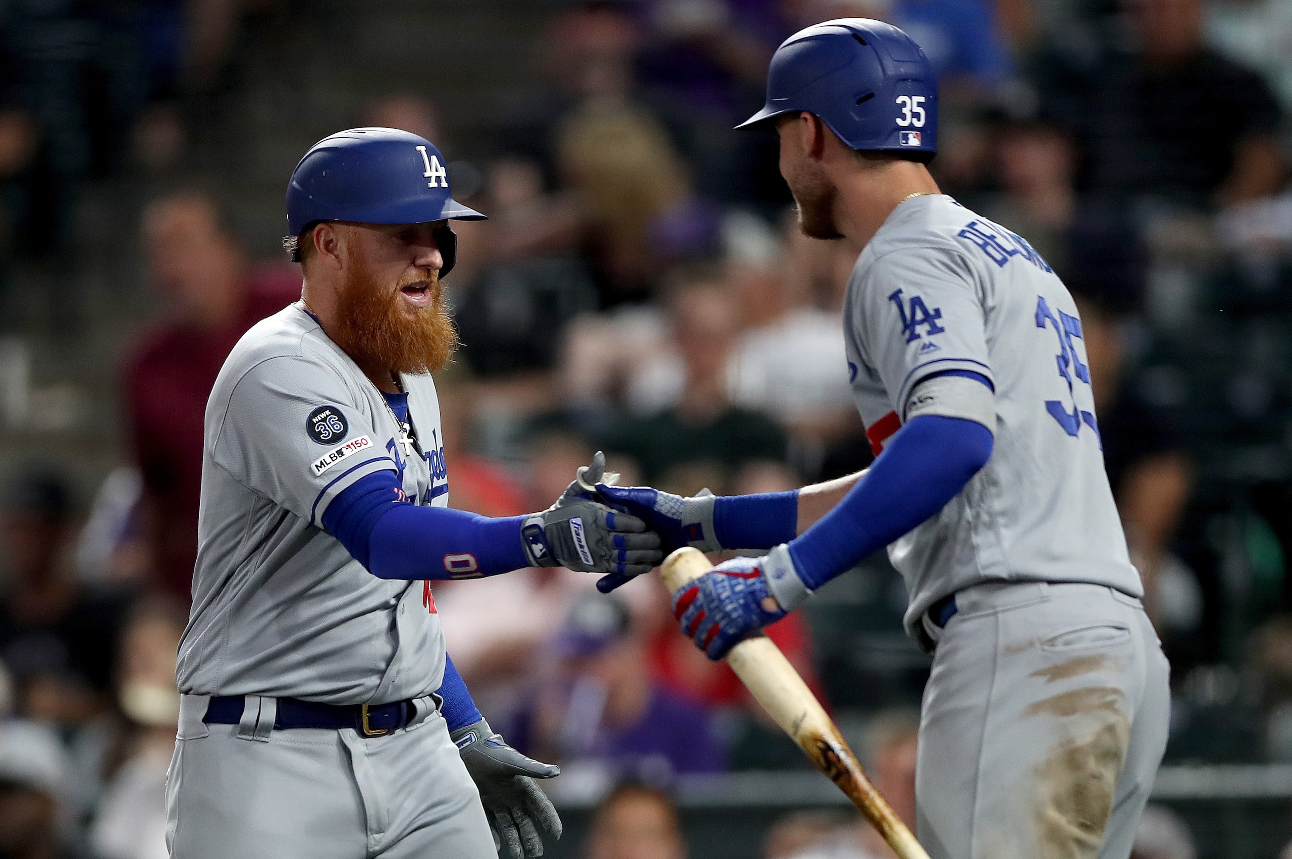 Justin Turner and Cody Bellinger