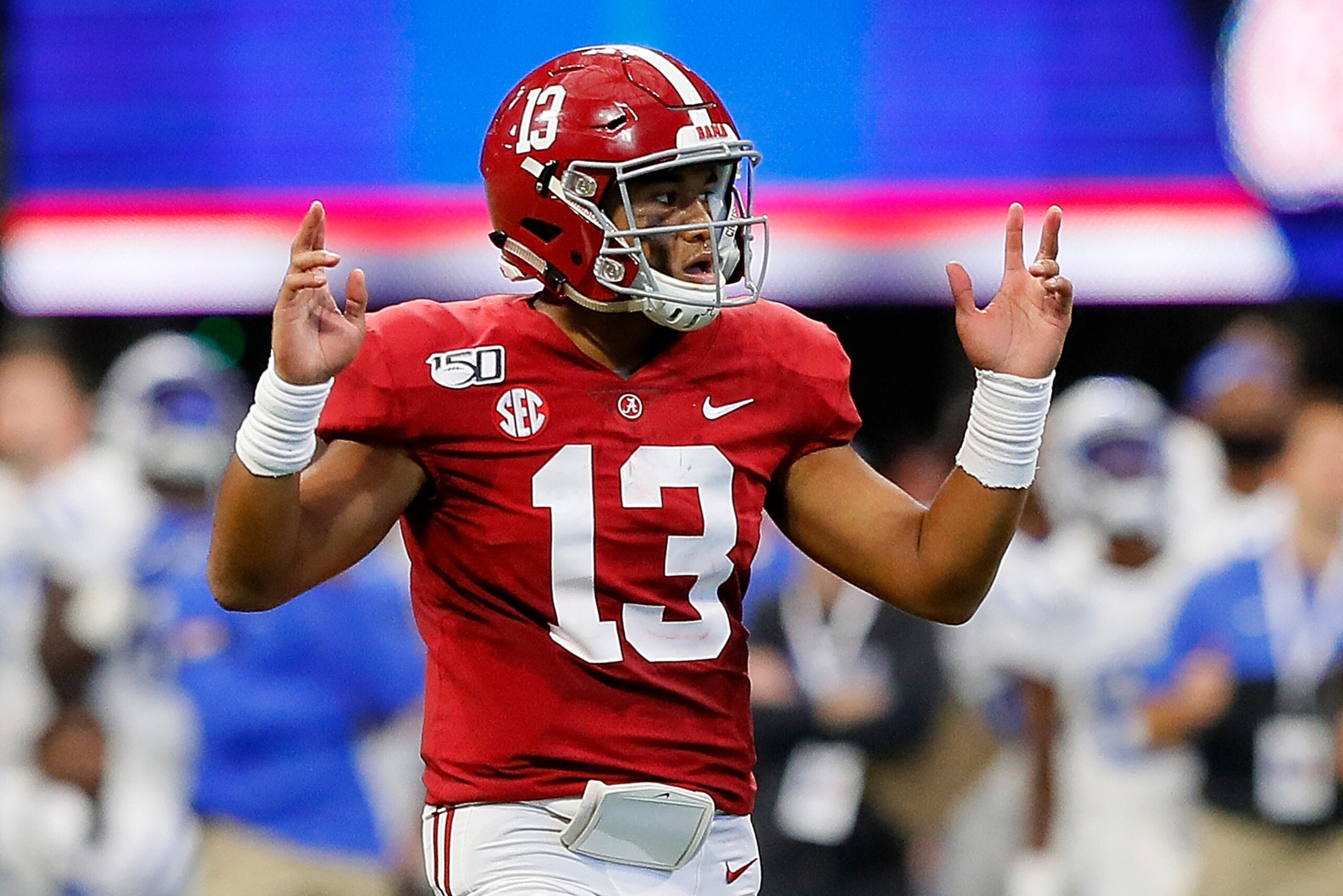 Tua Tagovailoa and the Crimson Tide have a couple of sizable roadblocks in 2019.