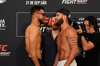 Yair Rodriguez (left) and Jeremy Stephens