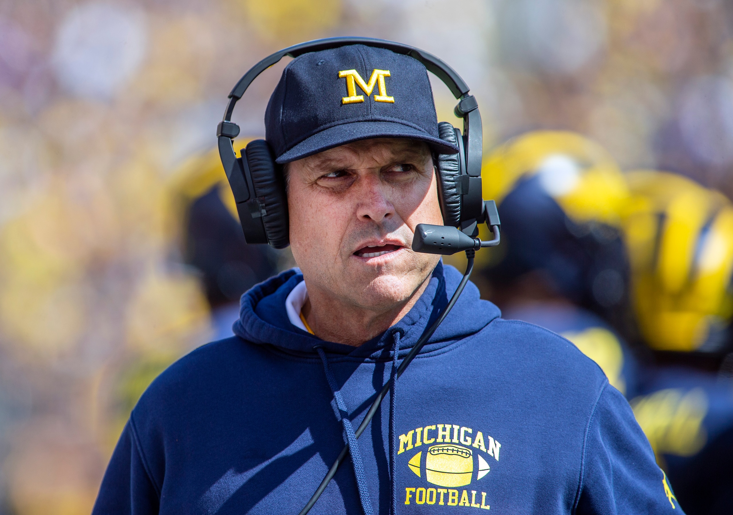 Michigan head coach Jim Harbaugh Michigan head coach Jim Harbaugh
