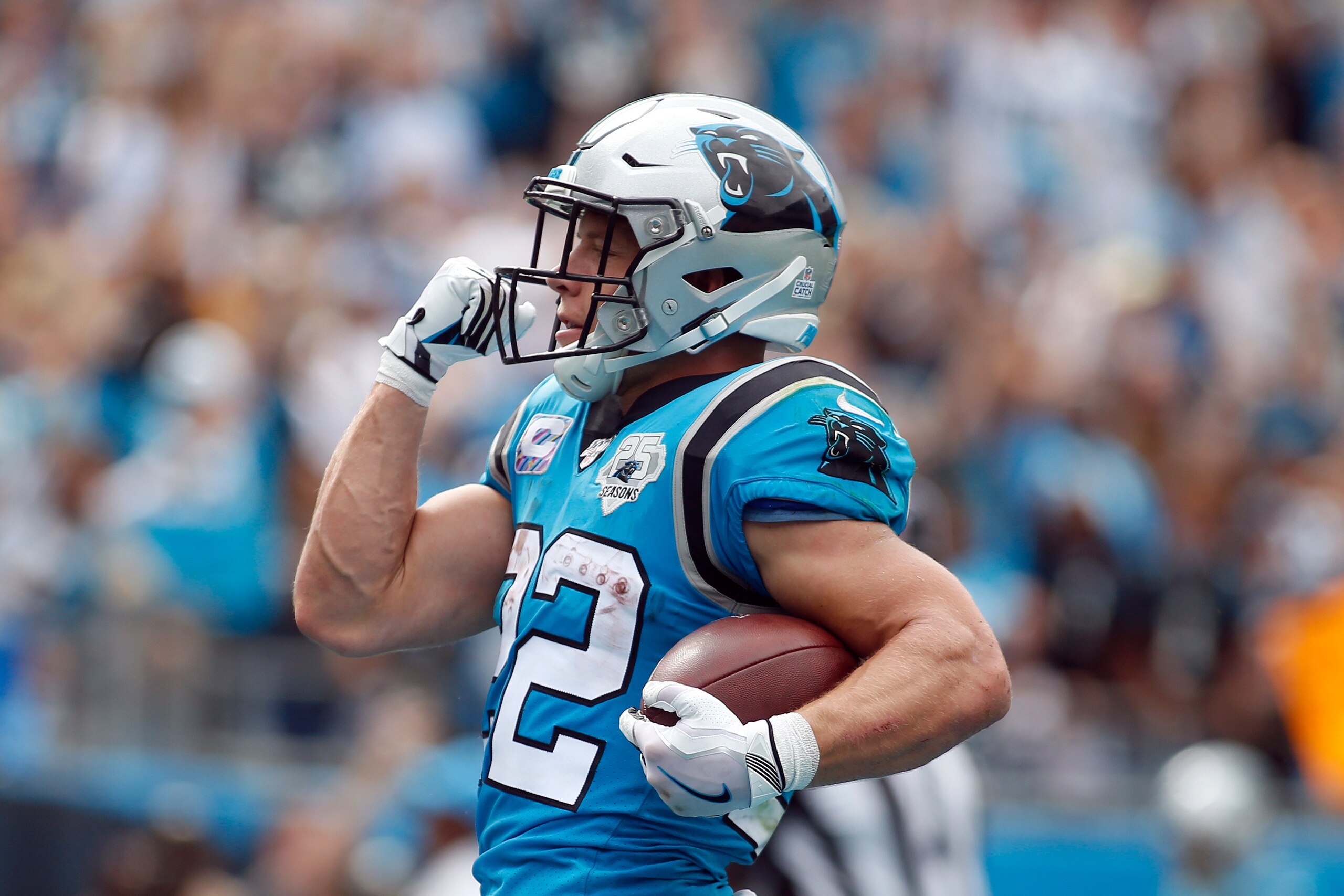 Carolina Panthers running back Christian McCaffrey