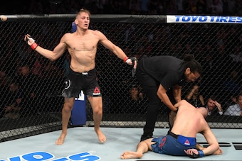 Niko Price (left) after knocking out James Vick.