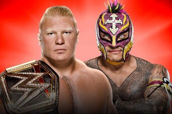 Brock Lesnar and Rey Mysterio.