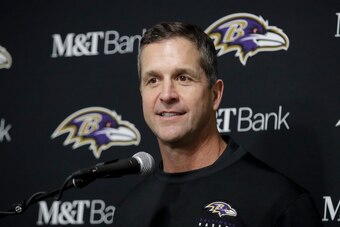 Ravens head coach John Harbaugh