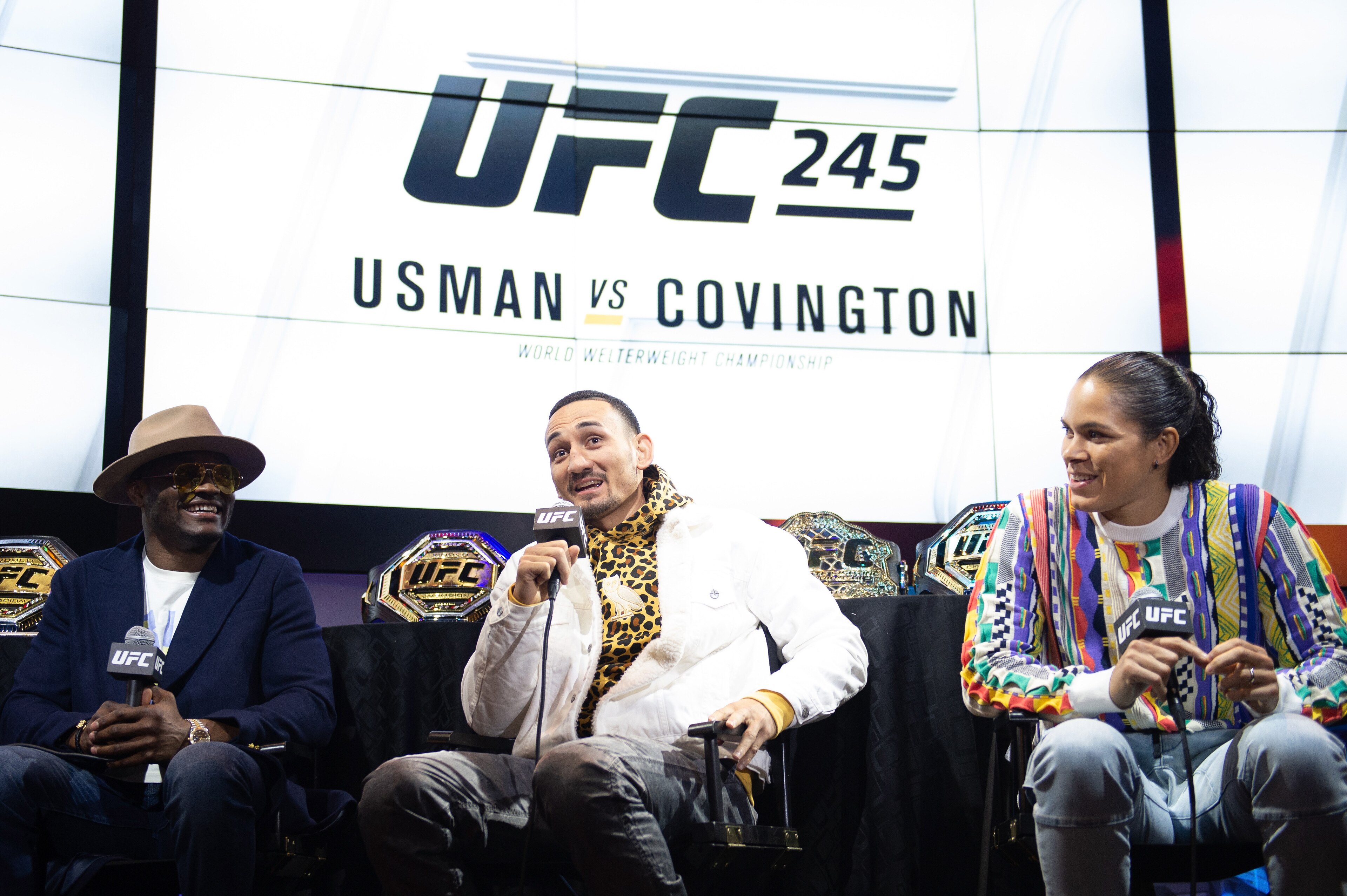 Three UFC champs put their belts on the line at UFC 245.