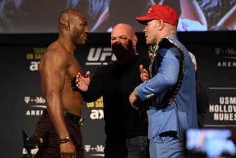 Usman faces Covington in his first title defense.