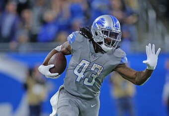 Detroit Lions running back Bo Scarbrough