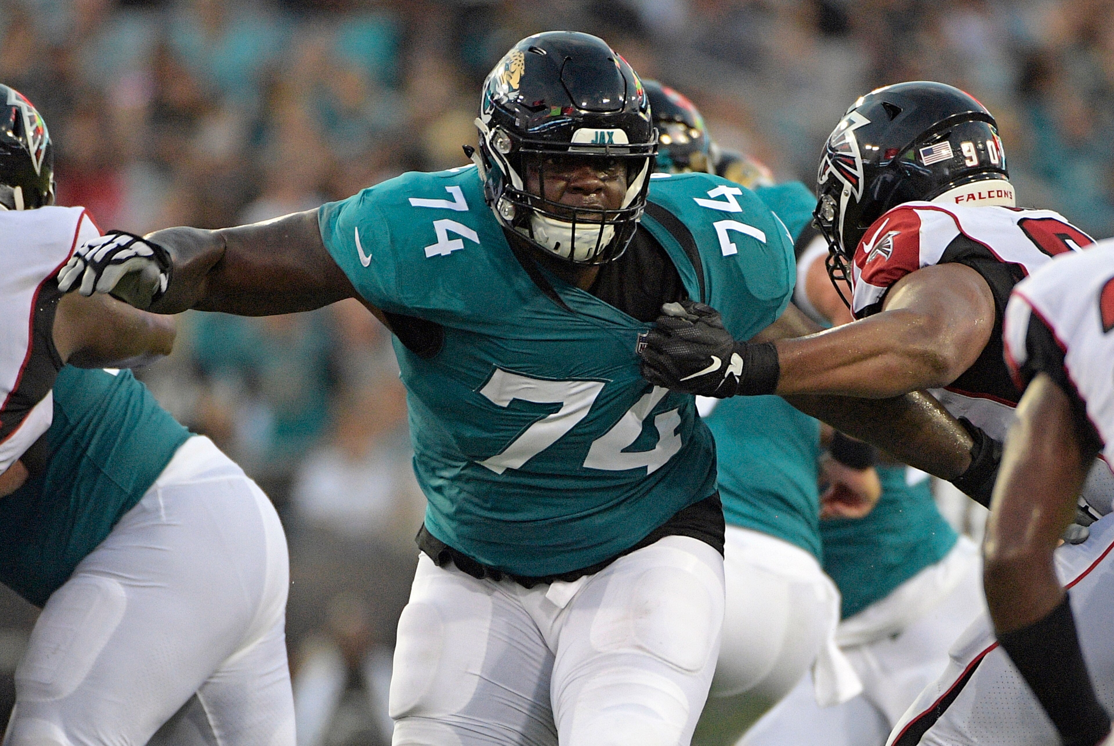 Jacksonville Jaguars left tackle Cam Robinson Jacksonville Jaguars left tackle Cam Robinson