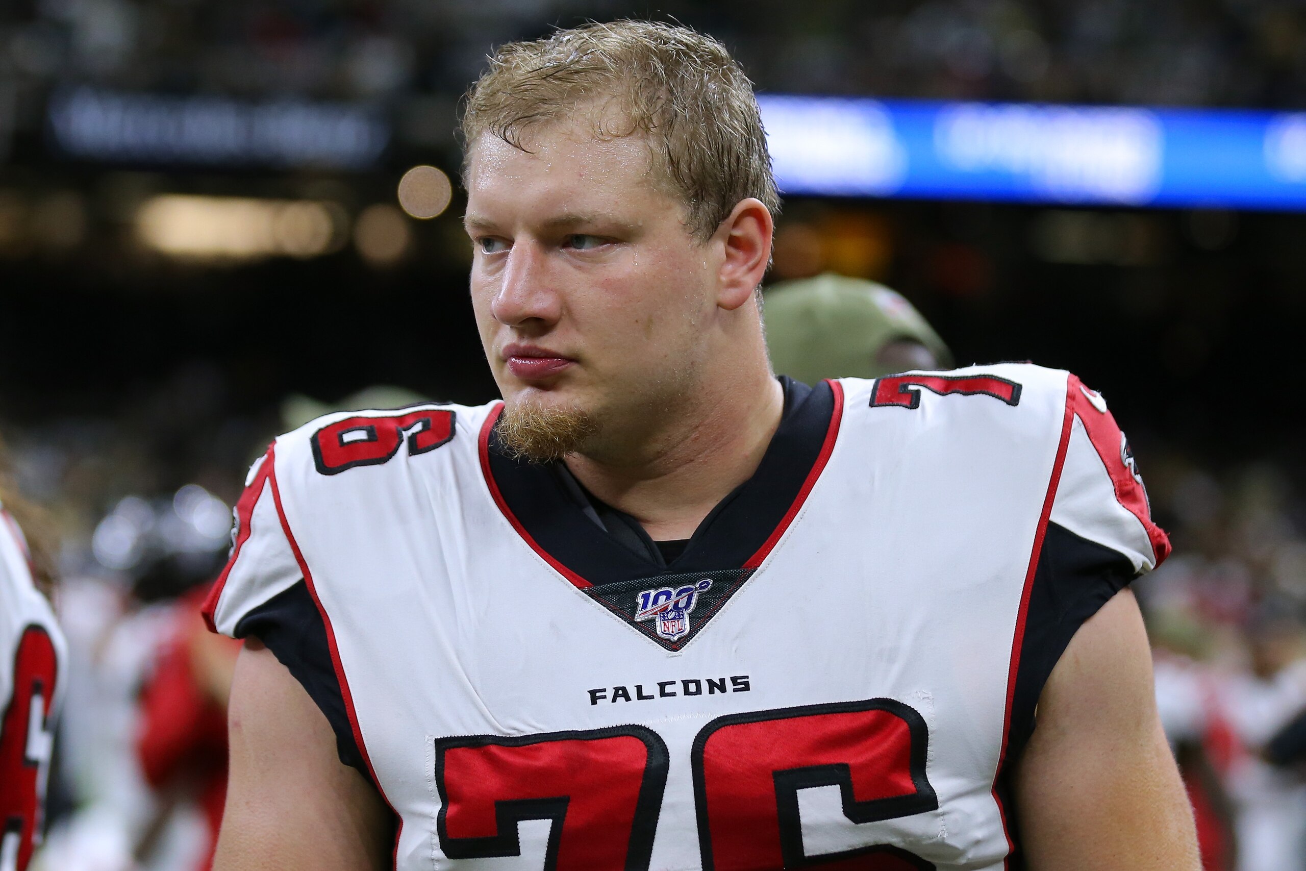 Atlanta Falcons offensive tackle Kaleb McGary