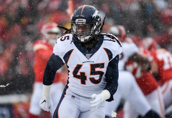 Denver Broncos linebacker Alexander Johnson