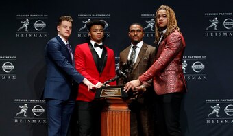 Joe Burrow, Justin Fields, Jalen Hurts and Chase Young