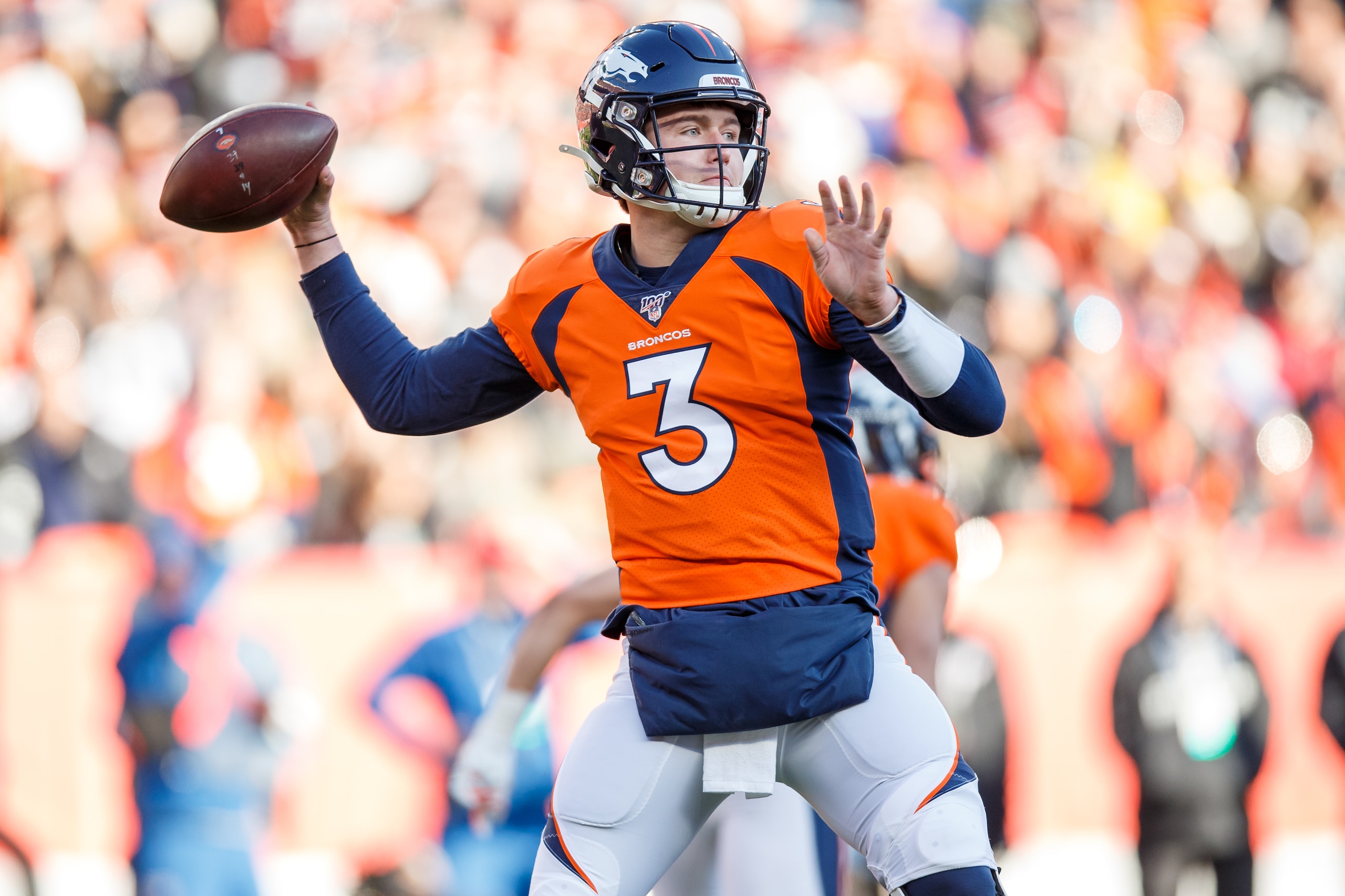 Denver Broncos quarterback Drew Lock