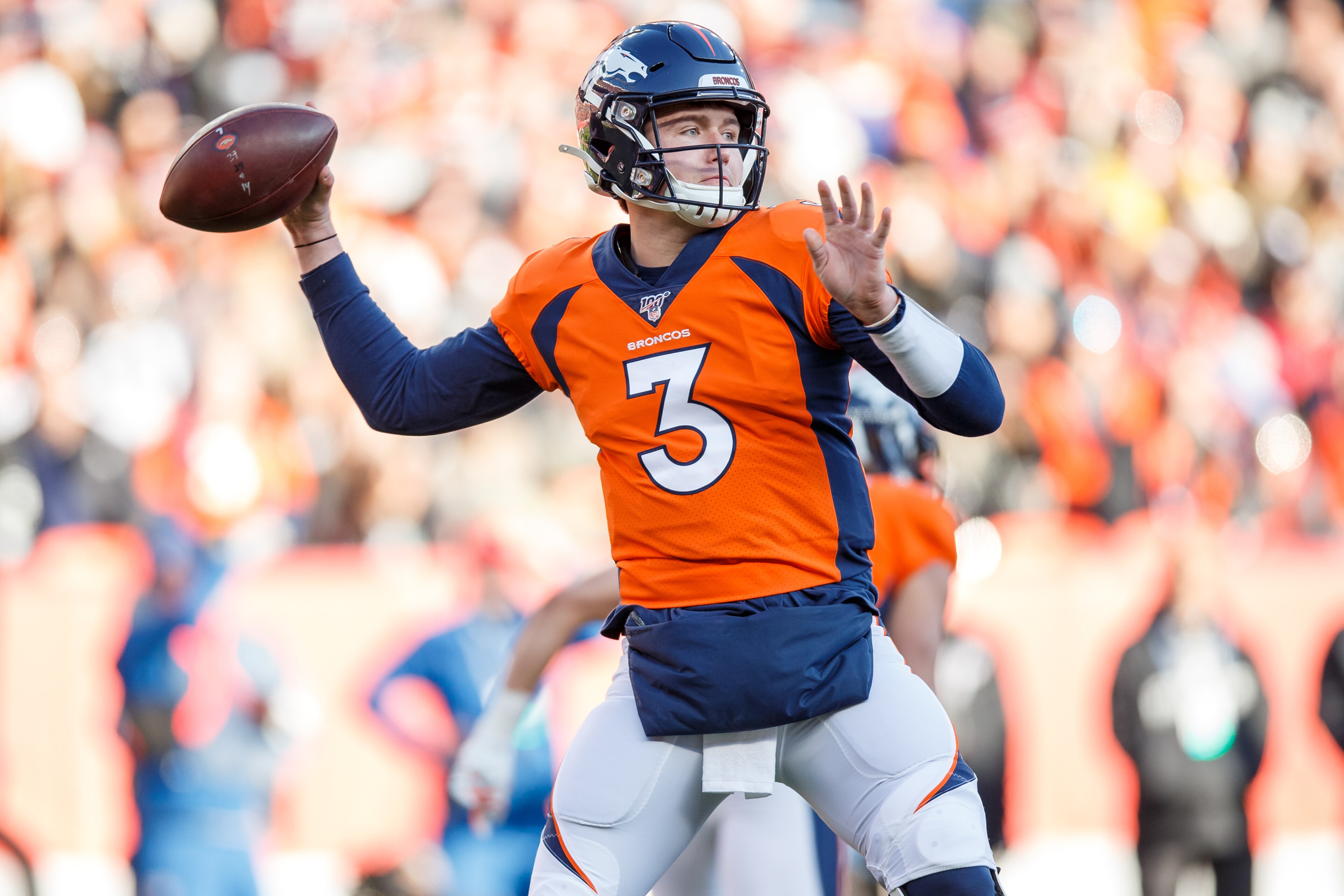 Denver Broncos quarterback Drew Lock