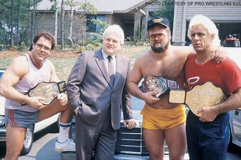 Tully Blanchard, JJ Dillon, Ole Anderson and Ric Flair.