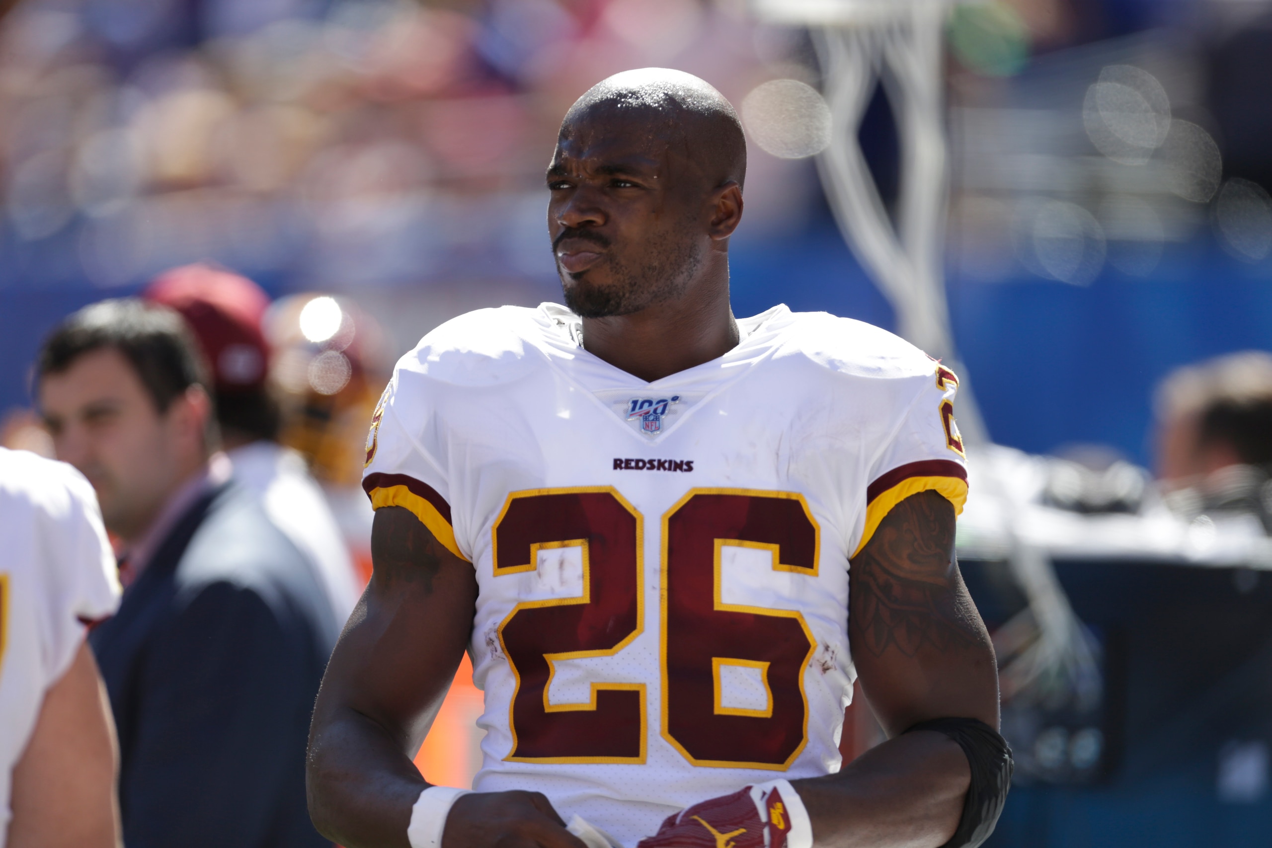 Washington Redskins running back Adrian Peterson